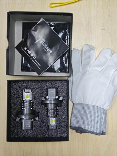 Image of Termitor Upgraded 9008 /H13 Bulbs, 80,000LM 1500% Ultra-Bright | 6500K Pure White H13 /9008 Driving Lights Conversion Kits, IP68 Waterproof, Easy Plug and Play Installation, Pack of 2