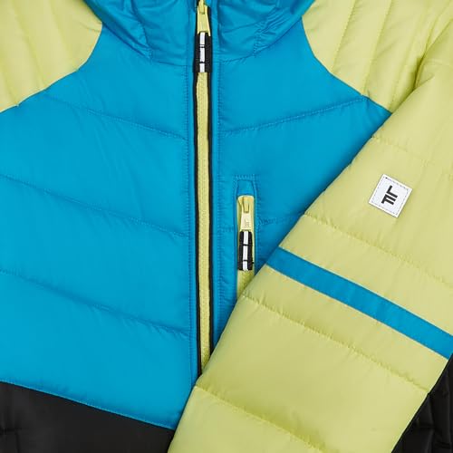 Image of LONDON FOG Boys' Heavyweight Hooded Puffer Jacket with Sherpa-Lined Hood & Fleece Beanie
