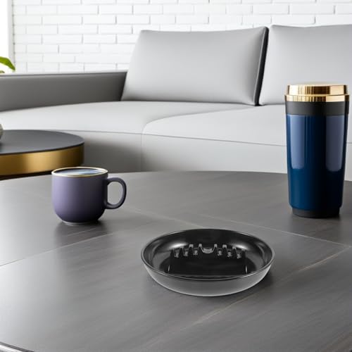 Cendriers ronds antichute Baluue avec fentes et base stable de table