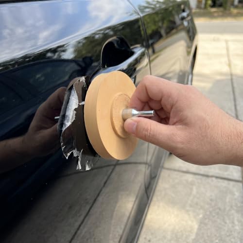 Rueda de goma para borrar adhesivos rápido y limpiar residuos sin rayar las llantas 6