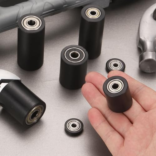 Ruedas de rodillo POM con rodamientos silenciosos de guía plana 4