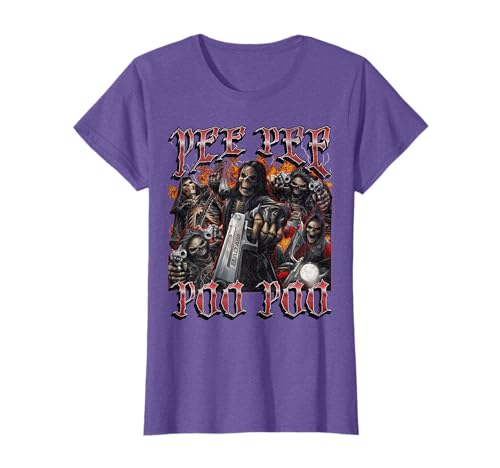 Pee Pee Poo Poo Funny Hard Skeleton Meme Bootleg Graphic T-Shirt
