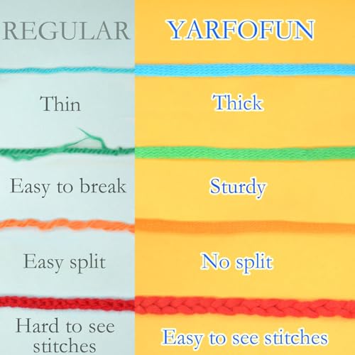 Image of 6 Pack Beginners Crochet Yarn Pink Yellow Blue Purple Green Cotton Easy Yarn for Crocheting and Knitting Beginners Crochet Kit-Pastel Series