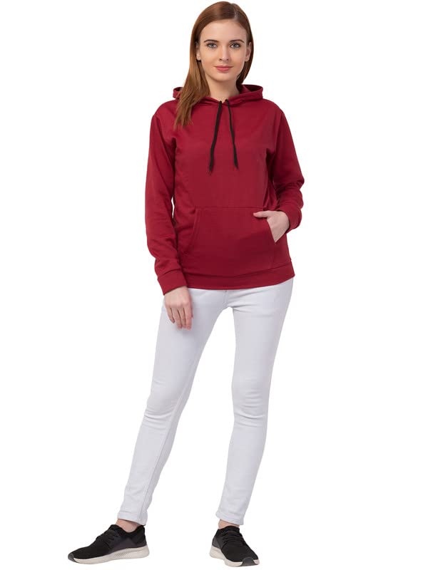 Image of Women's Fleece Plain Hoodie