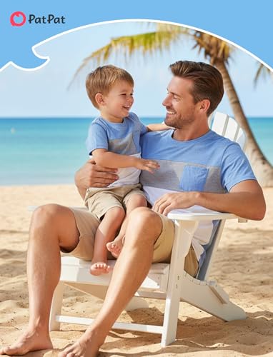 Image of PATPAT Family Matching Outfits Mommy and Me Dresses Floral Dress & Tee Sets | Couples Matching Outfits, Beach Vacation, Family Photoshoot, Drop Shoulder Design Dress, Cotton Blend T-shirts
