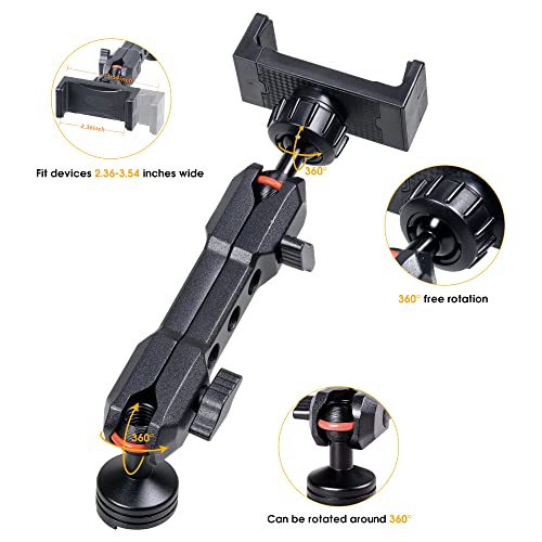 BESTAOO Dash Phone Holder, 360° Adjustable Aluminum Console Mount Phone Stand for Ford Bronco 2021 2022 2023 2024 2025 2/4 Door Accessories(Standard)