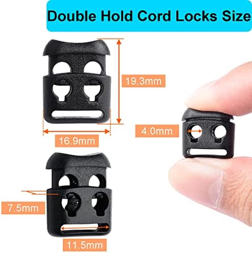 Amazon.com: 20 Pack Plastic Cord Locks Ends, Spring Fastener Stoppers ...