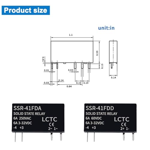 Relais SSR sans contact LCTC commutation rapide DC AC 6A pour automatisme