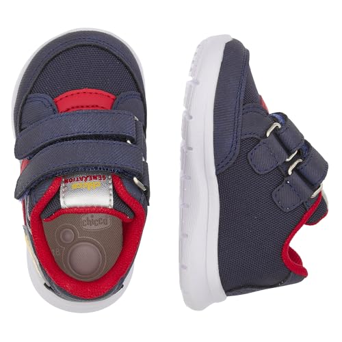 Chausson pour nourrisson Chicco baskets garçon à double scratch bleu