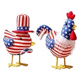 ABOOFAN 2pièces Décoration de Dinde pour Fête de Indépendance Poupée Dinde Patriotique Ornement de Bureau pour Fête Nationale Américaine