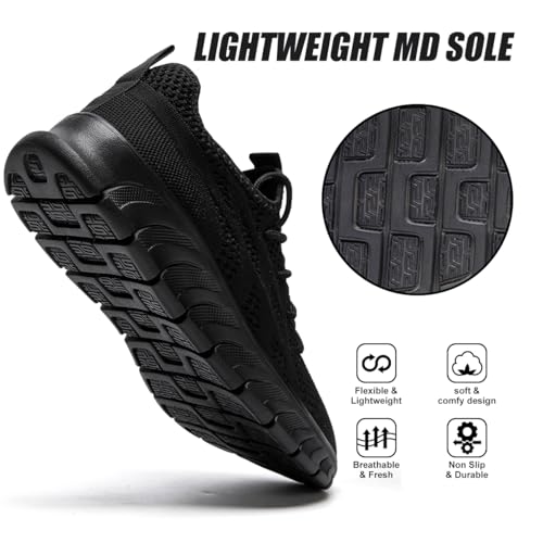 Image of EGMPDA Mens Shoes Running Slip On Tennis Walking Shoes Lightweight Breathable Sneakers for Gym Work Casual Soft Sole Trainers Non Slip Athletic Footwear