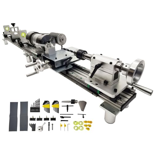 Yokoma Professional Pool Cue Lathe Machine Billiard Cue Repair Machine Multi-Functional Cue Tip Repair Kit for Pool Stick Double Track Chuck 450W 110V