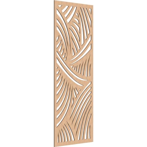 Image of 27 3 /8 inchW x 69 3 /8 inchH x 1 /4 inchT Chester Decorative Fretwork Wood Wall Panels, Hickory