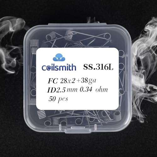 Hot Heating Wire - Versatile Resistance Wire for Kilns & Pottery. Hybrid Core, Ideal for Prebuilt Coils & Fused Clapton Creations. Coil 316L 28x2+38ga