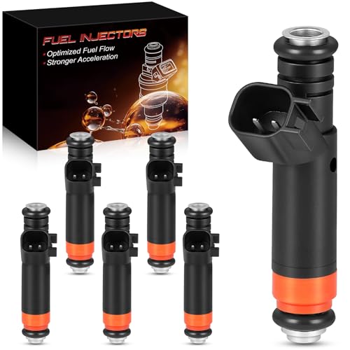 YZHIDIANF FJ460 4.2L V6 Fuel Injectors Fits For:-Ford F150 1999-2003 F150 Heritage 2004, E150 2002-2003, E150 Eonoline/E150 Econoline Club Wagon/E250 Econoline 1999-2002, E150 Club Wagon 2003 (6 Pcs)