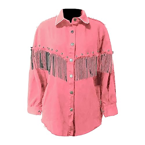 Manteau rose à revers et pompon XL pour femme avec sa veste de survêtement confortable - 2