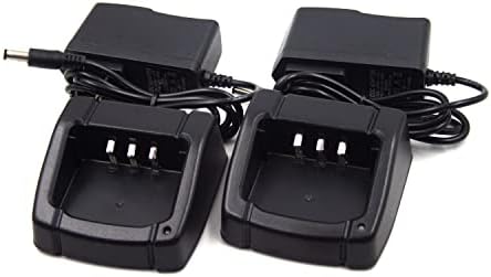 (2-Pack) SBH-22 Rapid Desktop Battery Charger Compatible for Yaesu FT-25R FT-65R FT-25 FT-65 FT25R FT65R Two Way Radios SBR-25Li SBR-26Li Battery