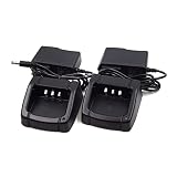 (2-Pack) SBH-22 Rapid Desktop Battery Charger Compatible for Yaesu FT-25R FT-65R FT-25 FT-65 FT25R F