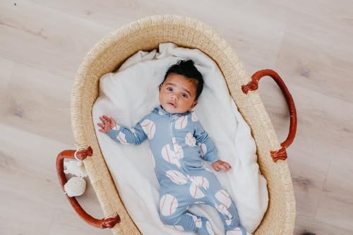 Image of Copper Pearl Zip-Up Footie Baby Pajamas - Soft Newborn Onesies for Boys & Girls, Tag-Free with Two-Way Zipper Baby Sleepers for Newborn - 24 Months, Slugger