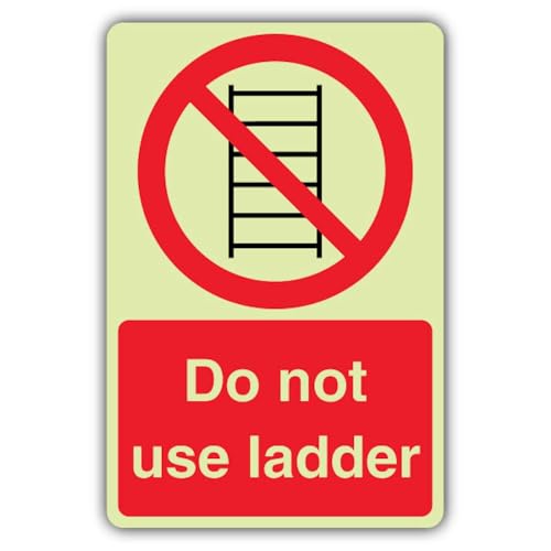 Panneau photoluminescent Do Not Use Ladder V Safety 600x900mm