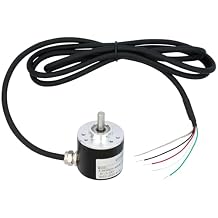 WWZMDiB 600P/R Rotary Encoder Incremental Photoelectric Induction 5-24V 2-Phase AB NPN 6mm Solid Shaft Compatible with Arduino Raspberry Pi ESP32