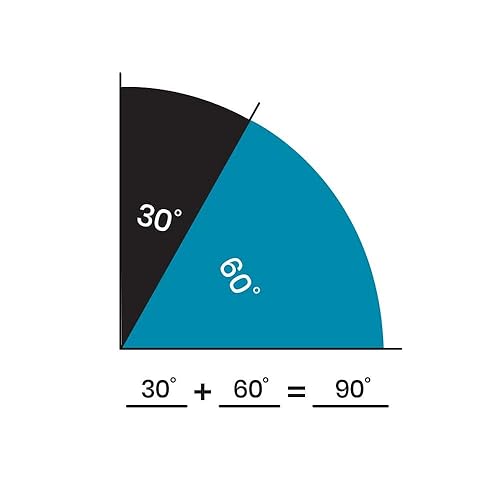 Miniatura 5 de hand2mind Círculos de ángulo de arco iris, manipuladores de geometría, enseñanza primaria de matemáticas, materiales de matemáticas Montessori,