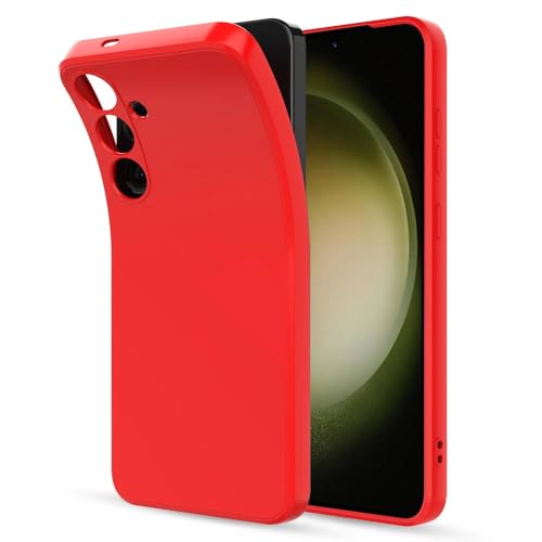 Image of Back Cover for Samsung Galaxy S23 Plus 5G | Full Camera Protection | Premium Liquid Silicon Case | Flexible Bumper Case for Samsung Galaxy S23 Plus 5G (Red)
