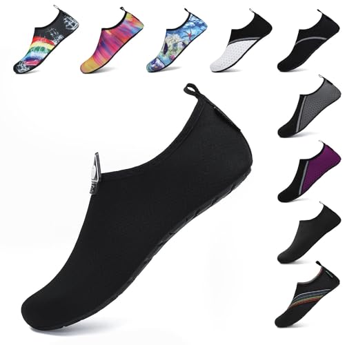 SAGUARO Verano Zapatos de Agua Secado Rápido para Hombre Mujer Secado Rápido Escarpines Deportes acuáticos Unisex-Adulto Oscuro 36/40 EU