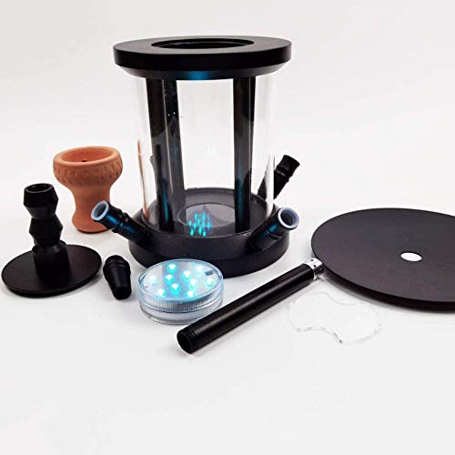 Angelay-Tian Shisha Set LED Shisha Micro Moderne Acrylblase Shisha 4 Schlauch für Zuhause, Bar, Club, KTV (Color : A) – Bild 5