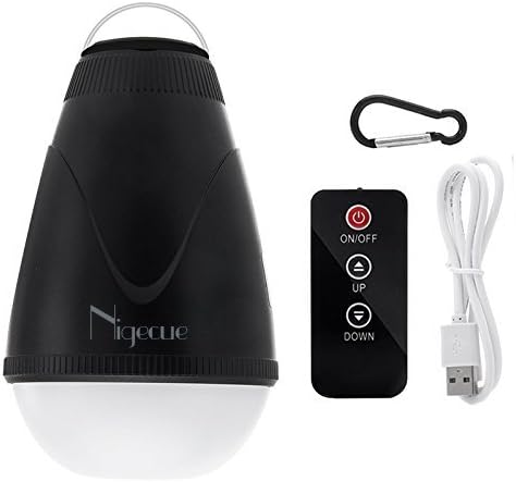 Camping Lantern with LED Outdoors LED Lantern with IR Remote 3 Lighting Modes Waterproof IP64 Micro USB Charged for Camping, Fishing, Car Repair, Hiking, Adventure Emergency, Jogging