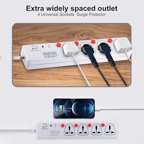 Image of MX 4 Sockets Universal Extension Board with Individual Switches 1.5 Meter Cord Multi Plug Power Strip for Home & Office Use 5 Amp Power Strip