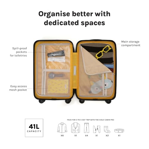 Image of MOKOBARA Aisle Cabin Pro Luggage Trolley Bag-57cm(41L),Polycarbonate Hardshell,Frosted Hardware,Dedicated Tech Compartment for 15.6 inch Laptop,YKK Zippers,TSA Lock, Silent Wheels (Money Moves)