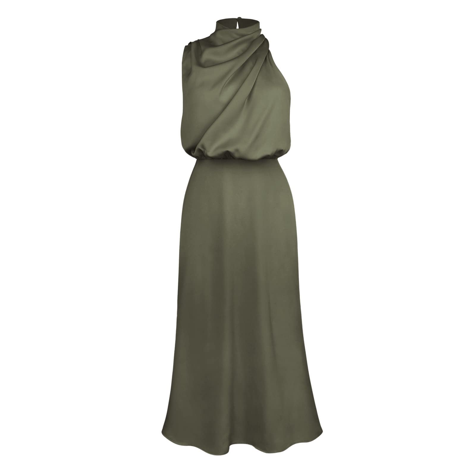 Amazon.com: GHAKKE Womens Mock Neck Satin Evening Gown Elastic High Waist Wedding Guest Cocktail Elegant Formal Maxi Bridesmaid Dress (Color : Military Green, Size : Small) : Clothing, Shoes & Jewelry Amazon.com: GHAKKE Womens Mock Neck Satin Evening Gown Elastic High Waist Wedding Guest Cocktail Elegant Formal Maxi Bridesmaid Dress (Color : Military Green, Size : Small) : Clothing, Shoes & Jewelry