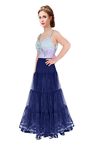 Image of Women's Floor Length Wedding Petticoat Long Underskirt for Formal Dress S-3XL