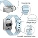 Wepro Band Compatible with Fitbit Versa 2 Bands for Women Men, Soft Band Compatible with Fitbit Versa Bands, Sport Waterproof Breathable Replacement Wristbands Strap for Versa Lite, Small, Turquoise