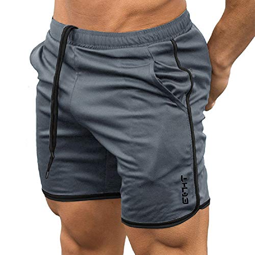Merymall Short de sport pour homme -  Gris -  XL