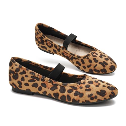 GLAMORA Ballerines Femme Bride Élastique Mary Jane Chaussures Plates Confortables Souples Légères Bout Rond Ballerine Classique Élégante Semelle...