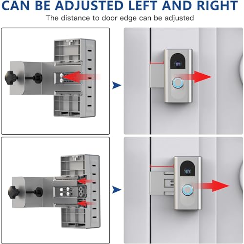 Image of KIMILAR Anti-Theft Video Doorbell Mount Compatible with Ring /Blink Wireless Video Doorbell, Adjustable Mounting Bracket Accessories for Houses, Apartments, Businesses, Not for Security Door