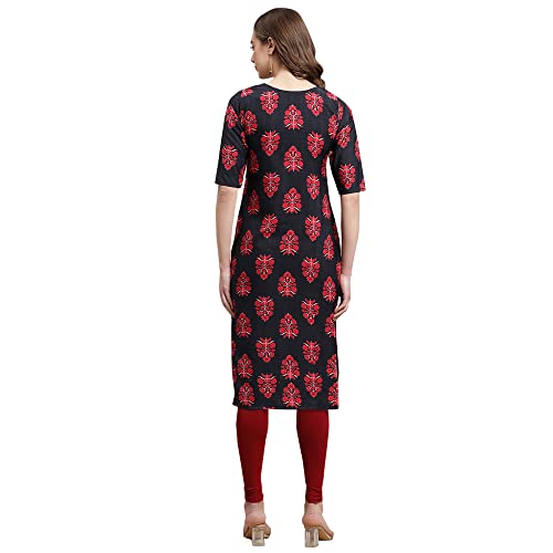 Image of Pinkmint Women's Crepe Digital Print Straight Kurta