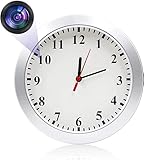 Wicider Hidden Spy Camera Wall Clock, HD 1080P Hidden Camera Wall Clock Camera Nanny Cam Home Security Camera with Motion Detector Video Recorder for Home and Office No WiFi