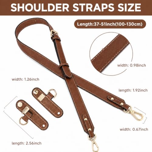 Image of KOMHPS 2026 Purse Straps Replacement, Leather Handbag Crossbody Shoulder Strap for S /M /L Tote Bag Women