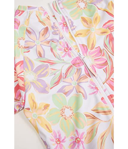 Roxy Girl's Tropical Time One-Piece Swimsuit (Big Kids) Bright White Bayside Blooms 16 (Big Kid)2