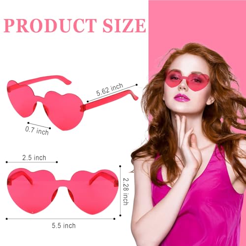 Image of Heart Sunglasses 12 /18 /24 Pcs Heart Shaped Glasses for Women Cute Funny Party Glasses Party Favors Accessories