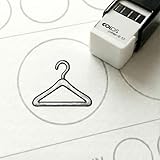Dekolando Bonusstempel Kleiderbügel 10x10 mm – Bonuskartenstempel für Boutique Modegeschäft Kleidungsladen Fashion Store - Stempel Bonuskarte Kundenkarte Stempelkarte