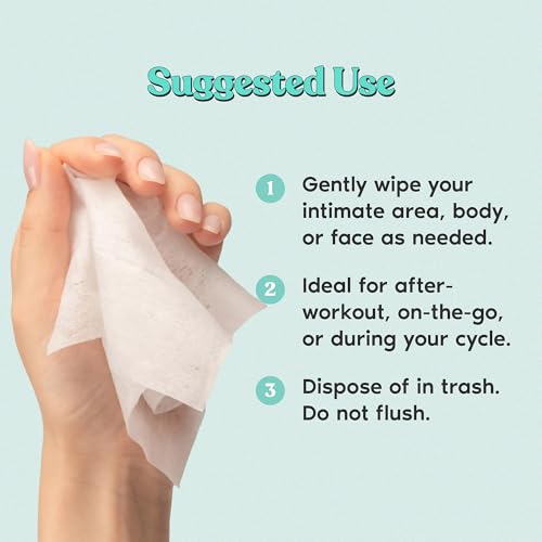 Her Fantasy Box | Everywhere Wipes – 100% Organic Cotton, Gentle & Refreshing, pH-Balanced, Fragrance-Free, Plant-Powered for Body, Face & Intimate Areas, Ideal for Sensitive Skin - 1 Pack, 15 Wipes - Image 6