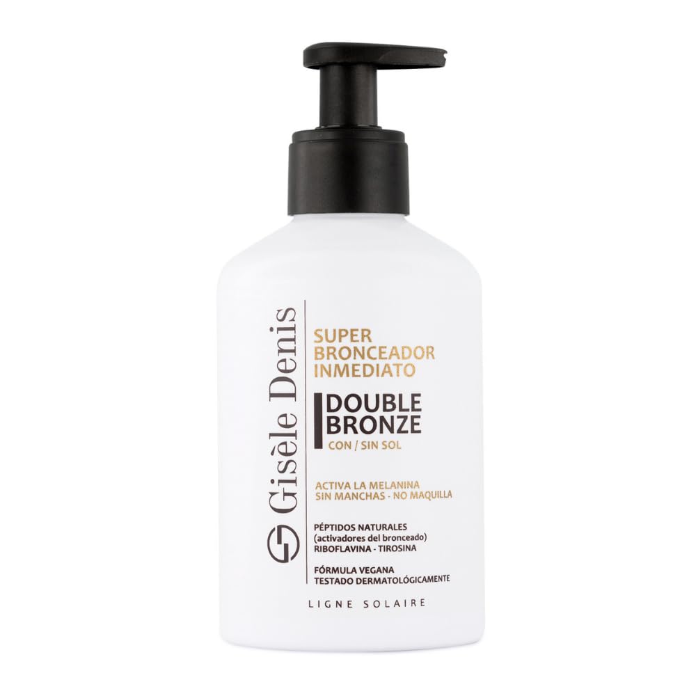GISÈLE DENIS - Double Bronze Super Instant Tanning Pack, Viso 40 ml + Corpo 250 ml, Crema Abbronzante, Acceleratore di Abbronzatura, Crema Solare Abbronzante, Profumazione Gradevole, Formula Vegana
