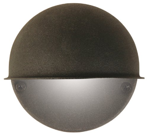Moonrays 95732 Low Voltage Outdoor wall mounted Sconce Light, With Round Metal Surface, 7 Watts, Constructed From Durable Diecast metal With Black Finish