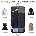 BALEINE Travel Garment Bag, Travel Suit Bag for Men, 42'' Waterproof Carry on Garment Bags for Hanging Clothes, Garment Duffel Bag for Travel Business (Grey)