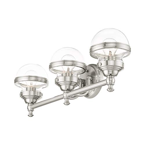 Image of Livex Lighting 3 Light Brushed Nickel Bath Vanity,17413-91
