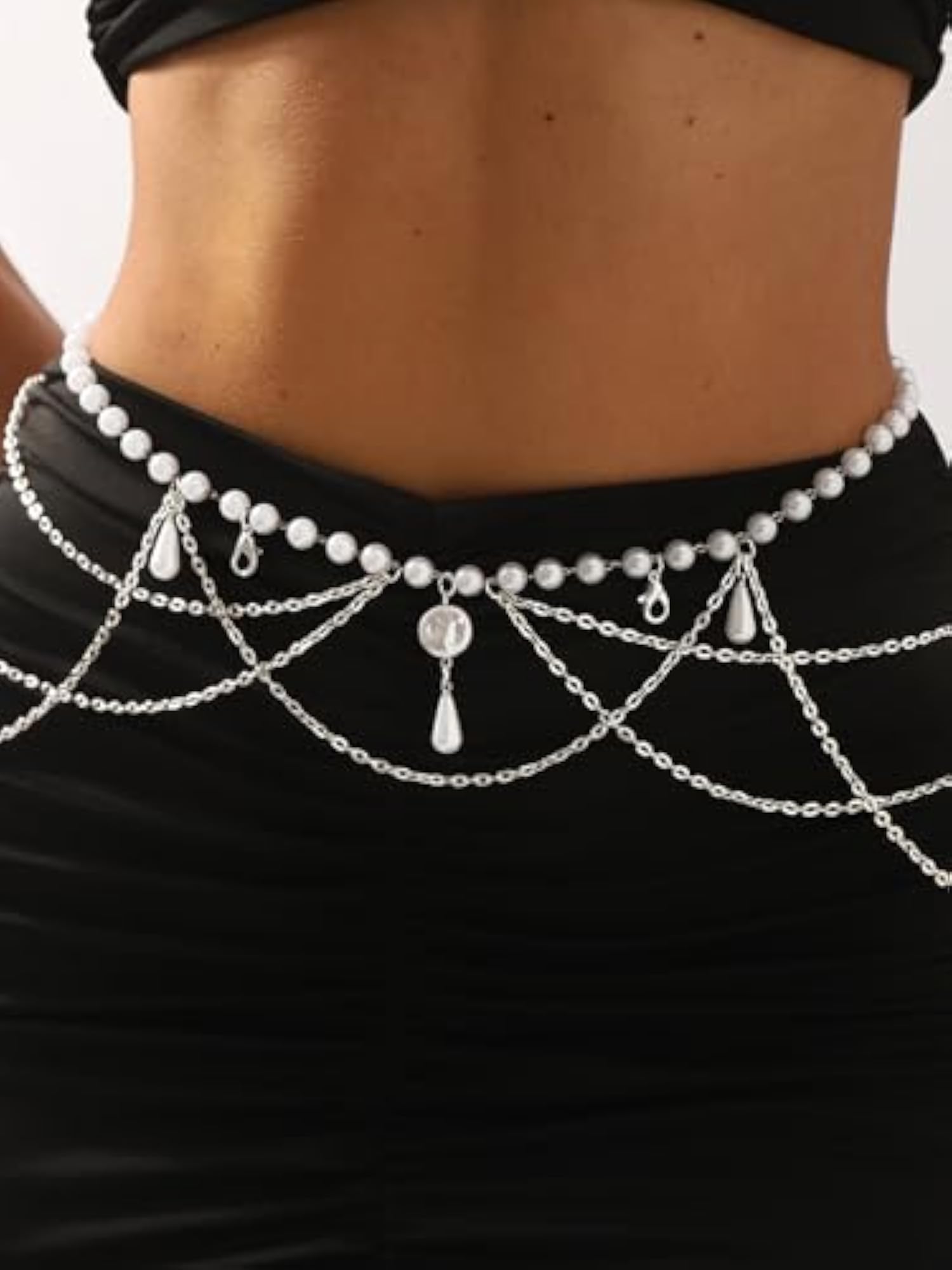 Women's Pearl Waist Chain Belt